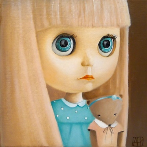 Blythe Loves Teddy - 8x8 - SALE by Amelia Jastrzębska
