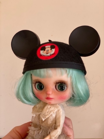 Mickey Hat for Blythe or Middie - LIMITED QUANTITY