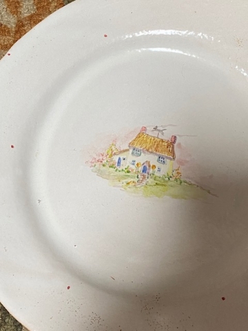 A Cottage Home - Redware Faience Charger