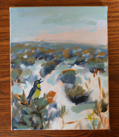 Picture of Meadowlark Singing in Sagebrush – 8x10 - SALE