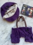 Picture of FAYE OVERALLS & CAP SET – VIOLET CORDS ooak Set by Alice's Tears - SALE