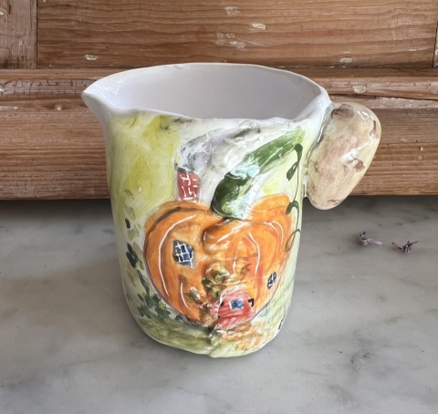 Picture of Fall Garden  Pitcher - ooak by Julie Whitmore