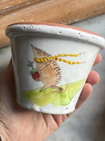 Picture of Darling Hedgie Planter - OOAK by Julie Whitmore