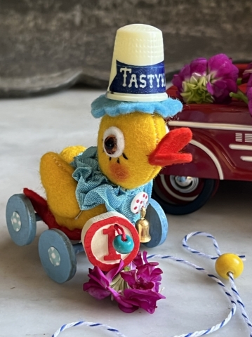 Picture of Happy Quacks PullToy - ooak by Jody Battaglia