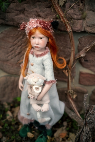 Picture of WINTER '24 Special Edt - EMELIE & HER BABY CAT - Zwergnase Puppen - 60cm/23.5" Arriving Soon!