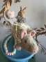 Picture of "Sweetheart Spring" - OOAK Bunny Rides a Pig by Nicol Sayre