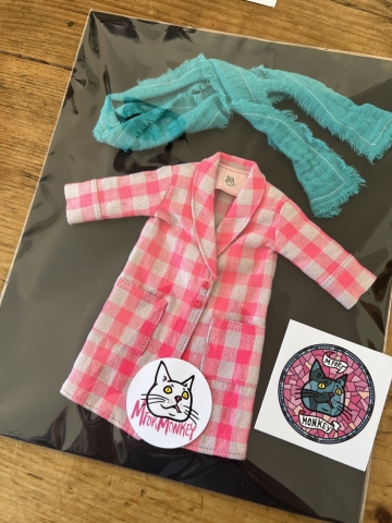 Picture of Checks Coat and Scarf Set  - by M for Monkey