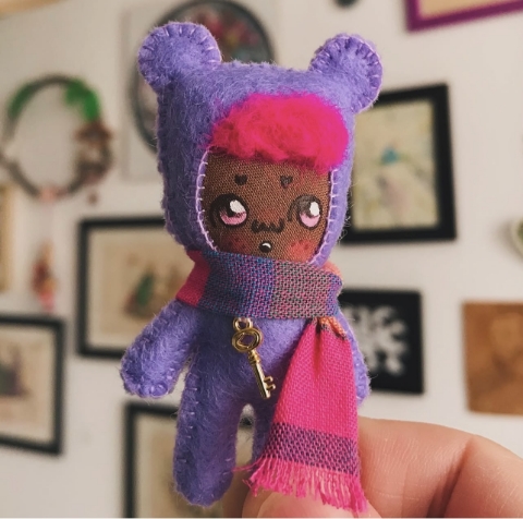 Picture of Mini Camille Purple Teddy - original by Cor - M for Monkey