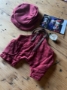 Picture of FAYE OVERALLS & CAP SET – Garnet CORDS ooak Set by Alice's Tears - SALE