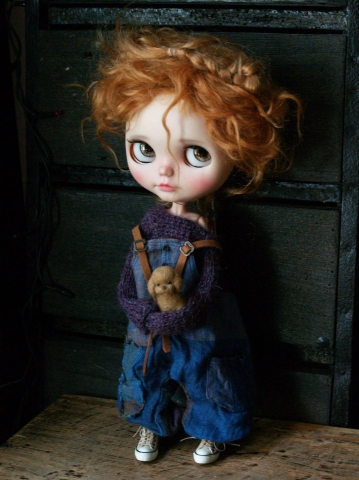 Picture of Denim Days - Overalls & Knit Sweater Set – ooak by Alice's Tears