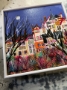 Picture of "Still Night Ramsay Gardens" - 6x6 original painting by Nikki Monaghan 