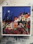 Picture of "Still Night Ramsay Gardens" - 6x6 original painting by Nikki Monaghan 