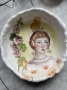 Picture of She & Her Hollyhocks Art Bowl  - ooak by Julie Whitmore