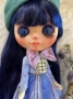 Picture of "Blueberry Muffin" Stock Curly Blue Babe  Custom Blythe by Cecilia Fioravanti  collab with Pumpkinbelle