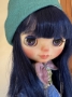 Picture of "Blueberry Muffin" Stock Curly Blue Babe  Custom Blythe by Cecilia Fioravanti  collab with Pumpkinbelle