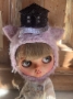 Picture of Haunted Helmet for Blythe - PINK - ooak by Ilaria Giostrella