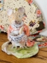 Picture of Mousey and His Blue Willow Bowl - OOAK by Julie Whitmore