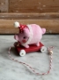 Picture of Piggy Porky Pig  - OOAK Wee Pulltoy - by Jody Battaglia 