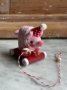 Picture of Piggy Porky Pig  - OOAK Wee Pulltoy - by Jody Battaglia 