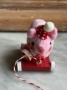 Picture of Piggy Porky Pig  - OOAK Wee Pulltoy - by Jody Battaglia 