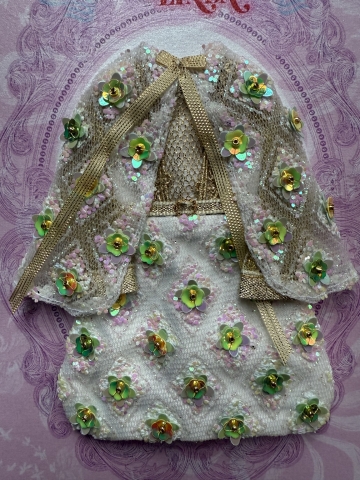 Picture of Sequined Story - Dress & Cape Set - By Lounging Linda