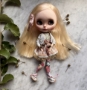 Picture of "Elle" - Custom Blythe by Kiss Kiss Dolls wearing The Pumpkinbelle fashion