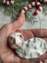 Picture of Cloudy Night Smiles  - ooak pottery ornament by Julie Whitmore 