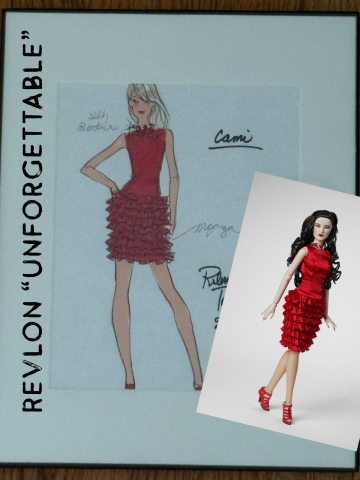 Picture of "Unforgettable - REVLON" Doll - Framed Original Fashion  Art - by Robert Tonner