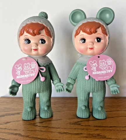 Picture of Charmy Chan Aqua Green RARE SET of 2 Figures - made by Kodama of Japan