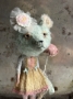 Picture of Teddy Blythe "Candy Buttons" - ooak by Letty Worley wearing The Pumpkinbelle 
