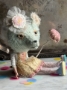 Picture of Teddy Blythe "Candy Buttons" - ooak by Letty Worley wearing The Pumpkinbelle 