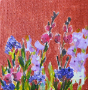 Picture of Penstemon Floral on Copper – 5x5 - by Angela Moulton 