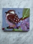 Picture of Carolina Wren & Lilacs - 5x6  - Original Art by Angela Moulton 