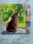 Picture of Basking Buddy - 5x6  - Original Art by Roxanne K Steed