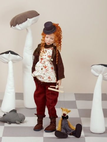 Rixa & Her Bear – 34.5” 