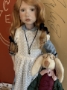 Picture of IN STOCK - OOAK Exclusive Set Alice in Wonderland & White Rabbit– 90cm -35”&  63cm -25" - Zwergnase Kunst Puppen