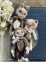 Picture of Bentley Bunny - ooak mini art toy by Olesya of Amici & Orsetti