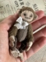 Picture of Boris Monkey - ooak mini art toy by Olesya of Amici & Orsetti