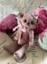 Picture of Party Boy Pink - ooak mini art toy by Olesya of Amici & Orsetti