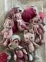 Picture of Party Boy Pink - ooak mini art toy by Olesya of Amici & Orsetti