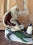 Picture of RARE "A Sledding Santa & His Snowman" - Early Edition by Debbee Thibault