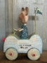 Picture of "In a Small Blue Car"-  ooak Sculpture by Julie Arkell 