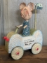Picture of "In a Small Blue Car"-  ooak Sculpture by Julie Arkell 