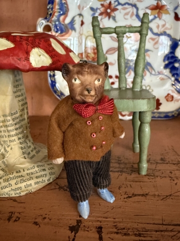 Picture of Rare Mini Antique Teddy - 3" Jointed Bisque German