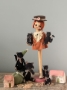 Picture of Vesper - 4" Black MOHAIR KITTY  by Widdershin Bears 